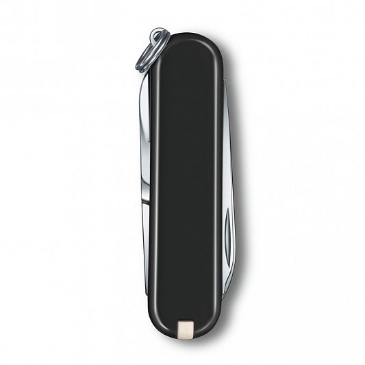 Нож-брелок VICTORINOX Classic SD Colors 0.6223.3G "Dark Illusion", 58 мм, 7 функций, чёрный