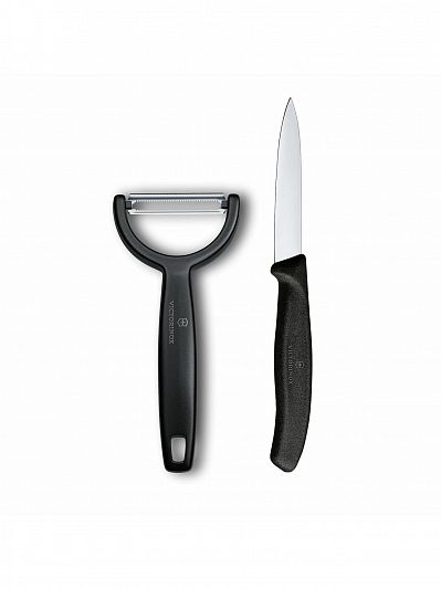 Набор для чистки овощей Victorinox Swiss Classic 2 предмета, черный, 6.7113.22