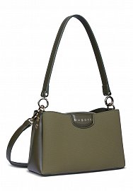 Сумка женская наплечная BUGATTI Leah, оливковая, полиуретан, 23х9х14,5 см 49605284 