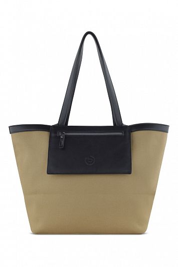 Сумка-тоут женская средняя BUGATTI Elena, песочная, канвас, полиуретан, 48 x 20 x 30 см 49598145