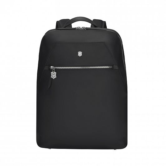 Рюкзак VICTORINOX Victoria Signature Compact Backpack, черный, нейлон/кожа, 30x16x38 см 612203
