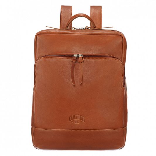 Рюкзак KLONDIKE "URBAN", натуральная кожа, коньячный цвет, 31,5 х 10 х 42 см KD1290-04