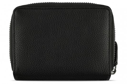Кошелёк женский BUGATTI Bella, с RFID защитой, чёрный, воловья кожа/полиэстер, 12х2,5х9,5 см 49482101