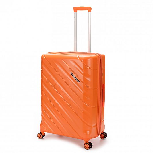 Чемодан TORBER В Отпуск, оранжевый, полипропилен, 45 х 28 х 68 см, 79 л T1908M-Orange