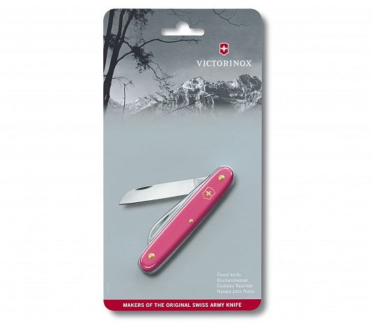 Садовый нож Victorinox EcoLine Floral 3.9050.53B1 розовый блистер