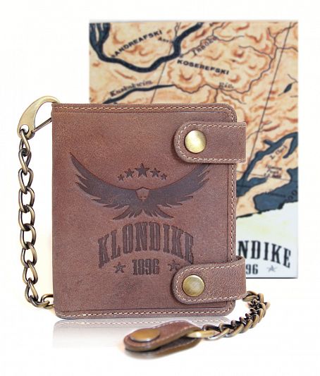 Бумажник KLONDIKE «Tim Eagle», натуральная кожа в светло-коричневом цвете, 10,5 х 12,5 х 2,5 см KD1023-02