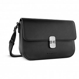 Сумка женская BUGATTI NELA, черная, полиуретан, 25х9х17,5 см 49384901 