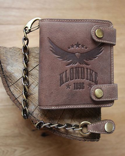 Бумажник KLONDIKE «Tim Eagle», натуральная кожа в светло-коричневом цвете, 10,5 х 12,5 х 2,5 см KD1023-02