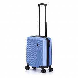 Чемодан TORBER Lama, синий, ABS-пластик, 38 х 21 х 55 см, 37 л T1919S-Blue 