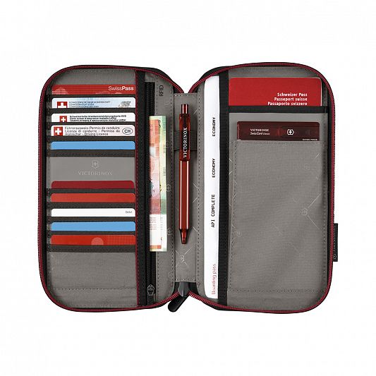Органайзер VICTORINOX Travel Essentials Travel Organizer с защитой от сканирования RFID, серый, полиэстер, 15x3x26 см 653372