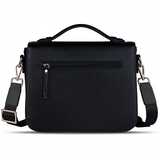 Сумка женская BUGATTI Ella, черная, полиуретан, 29х10х22 см 496634S01